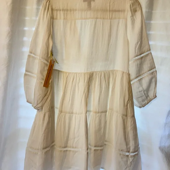 Aqua White Ruffled Tiered Sundress - Picture 6 of 6